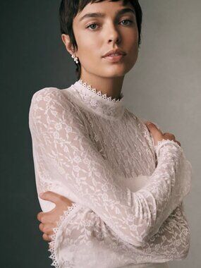 Altered BHLDN Long-Sleeve Lace Maxi Dress